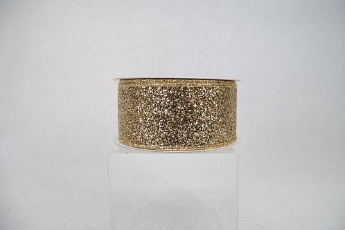 RIBBON GLITTER MAGIC 2.5X10YDS GOLD