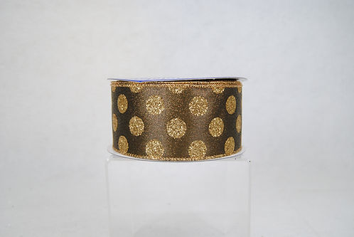 RIBBON GLIT POLKA DOTS 2.5X10 CHO