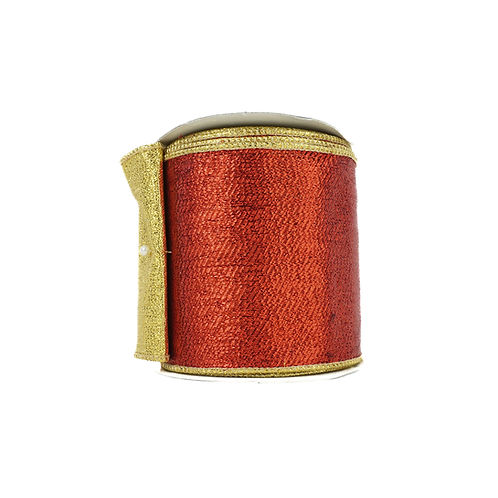 RIBBON METALLIC MESH 4X10YDS RED