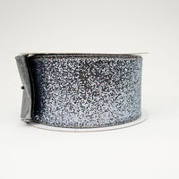 RIBBON GLITTER MAGIC 2.5X10YDS GRAPHITE GRAY