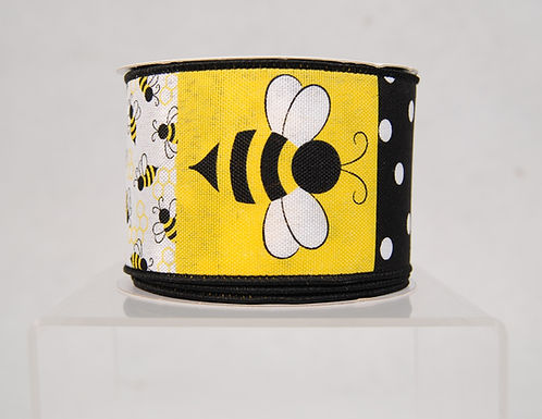 RIBBON BUMBLEBEE BLOCK 2.5X10YDS