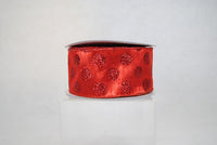 RIBBON GLIT POLKA DOTS 2.5X10 RED