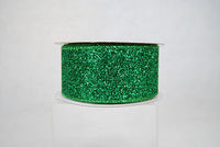 RIBBON GLITTER MAGIC 2.5X10YDS EMERALD