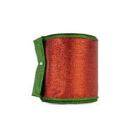 RIBBON METALLIC MESH RED AND GREEN (2 SIZES)