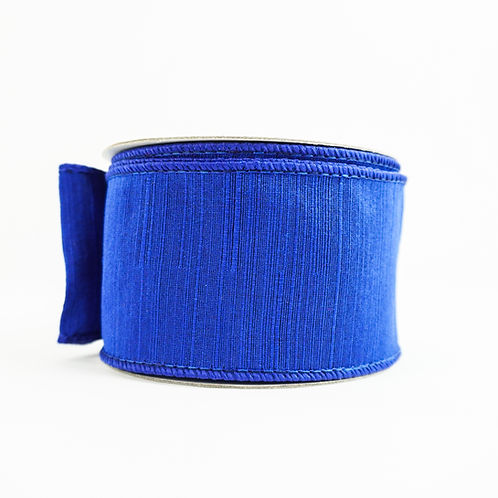 RIBBON 2.5" X 10YDS SHABBY SILK ROYAL BLUE