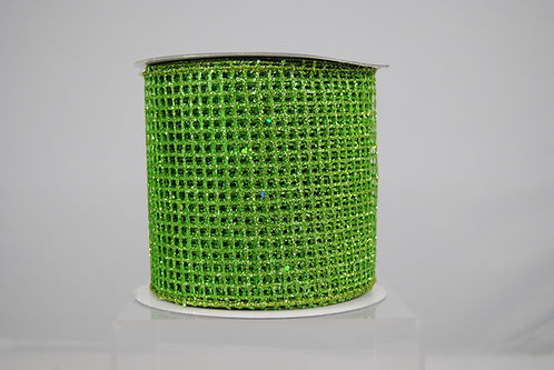 RIBBON GLITTER NET 4X10YDS EMERALD