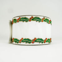 RIBBON HOLLY BORDER 4X10YDS WHITE