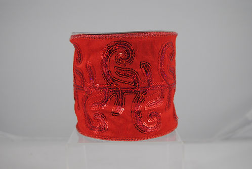 RIBBON 4X10YDS JEWEL DIAMOND RED