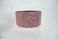 RIBBON GLITTER MAGIC 2.5X10YDS DUSTY ROSE