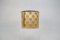 RIBBON GLITTER POLKA DOTS 4X10YDS GOLD