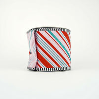 RIBBON PEPPERMINT STRIPES PINK ( 2 SIZES )