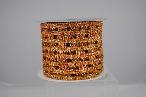 RIBBON CHIC NETTING 4X10 RED/GLD