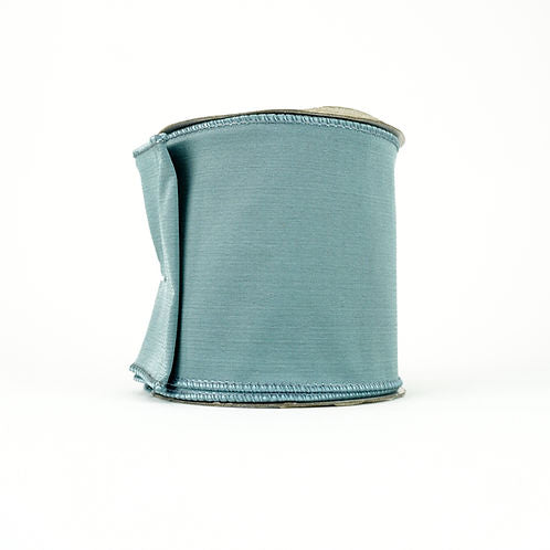 RIBBON TAFFETA WIRED BLUE (2 SIZE)