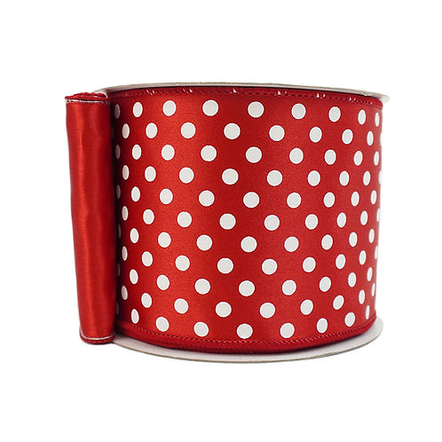 RIBBON MINI DOTS 4X10YDS (2 COLORS)