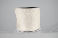 RIBBON 4X10YDS POINSETTIA IVORY
