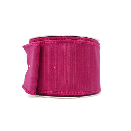 RIBBON 2.5" X 10YDS SHABBY SILK HOT PINK