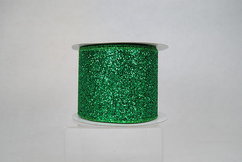 RIBBON GLITTER MAGIC 4X10YDS EMERALD