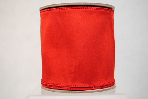 RIBBON TAFFETA WIRED 4X10YDS RED