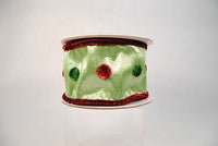 RIBBON LAME BUTTONS 4X5 RED AND GREEN