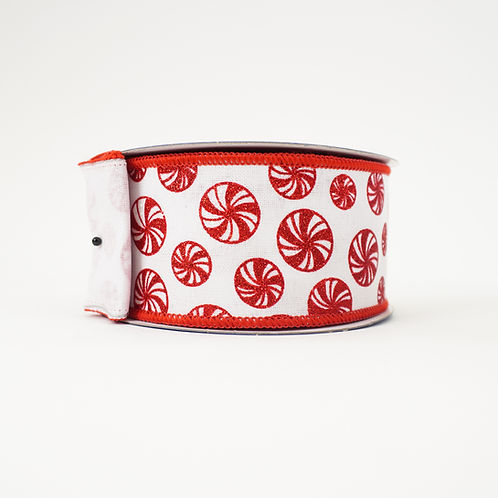 RIBBON CANDIES RED AND WHITE (2 SIZES)
