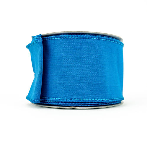 RIBBON 2.5X10YDS TAFFETA WIRED TURQUOISE