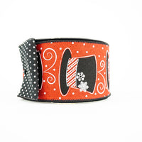 RIBBON 2.5X10YDS SNOWMAN HAT RED