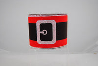 RIBBON SANTA'S BELT 4X10 RED/SIL