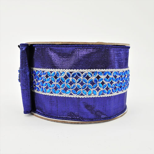 RIBBON JEWELRY JUBILEE 4"X10YD SAPHIRE BLUE