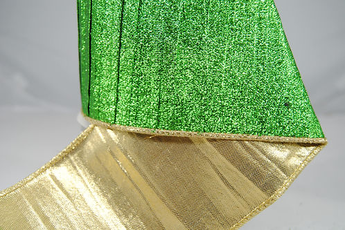 RIBBON PLEATED MET 4X10 LIME