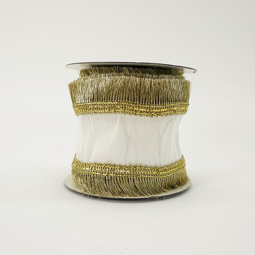 RIBBON FRINGED TRIM 4"X5YD IVORY