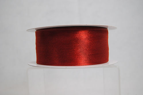 RIBBON 2INX50YDS METALLIC MESH RED