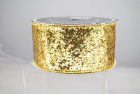 RIBBON GLITZY GLITTER 2.5X10 GLD