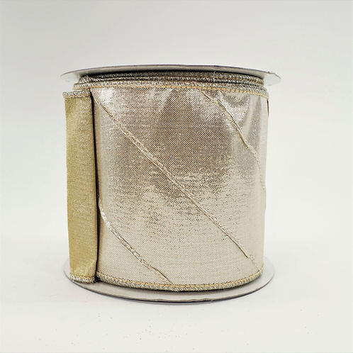 RIBBON PLEATED BIAS 4in x 10yd PLATINUM