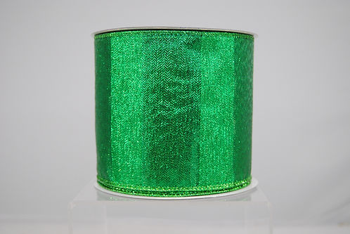 RIBBON BOLD STRIPES 4X10 EMERALD