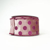 RIBBON GLITTER DOTS WITH 2.5X10YDS (5 COLORS)