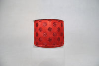 RIBBON GLIT POLKA DOTS 4X10 RED