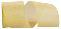 Gold Woven Shimmer Ribbon 2-1/2 Inch for Wreaths and Bows