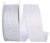 Silver Woven Shimmer Ribbon 1-1/2 Inch for Wreaths