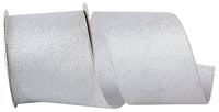 Silver Woven Shimmer Ribbon 2-1/2 Inch for Wreaths