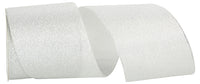 Silver Woven Shimmer Ribbon 3 Inch for Wreaths and Bows