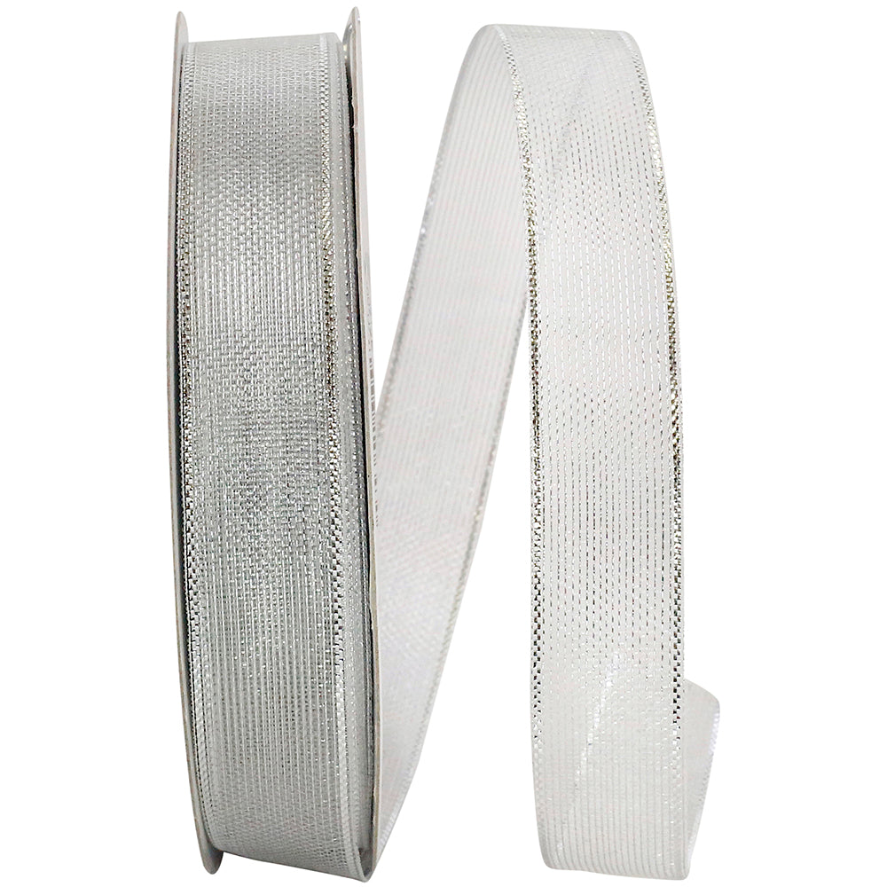 Silver Metallic Mesh 5/8 Inch Unwired Fabric