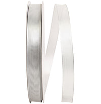 Silver 7/8 Inch Mesh Wired Edge Ribbon for Wreaths and Bows