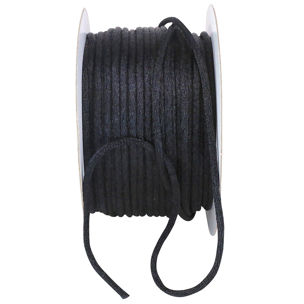 Black 1 16 Inch Satin Cord
