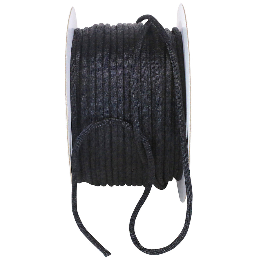 Black 1 16 Inch Satin Cord