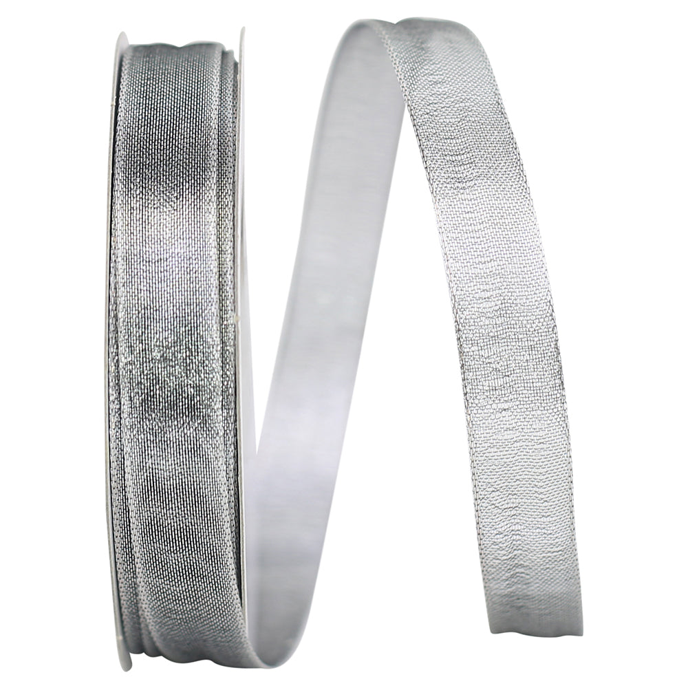 Antique Mesh Metallic Wired Edge Ribbon 5/8 Inch for Bows