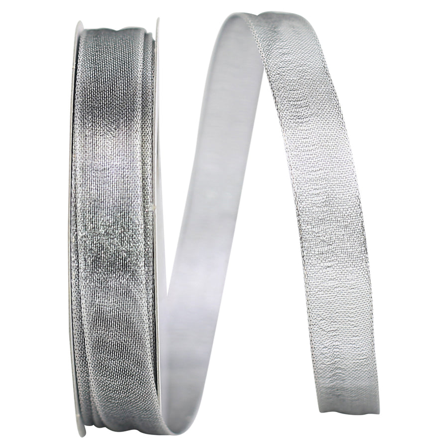 Antique Mesh Metallic Wired Edge Ribbon 5/8 Inch for Bows