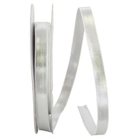Silver Woven Metallic Ribbon 3/8 Inch for Wreaths and Bows