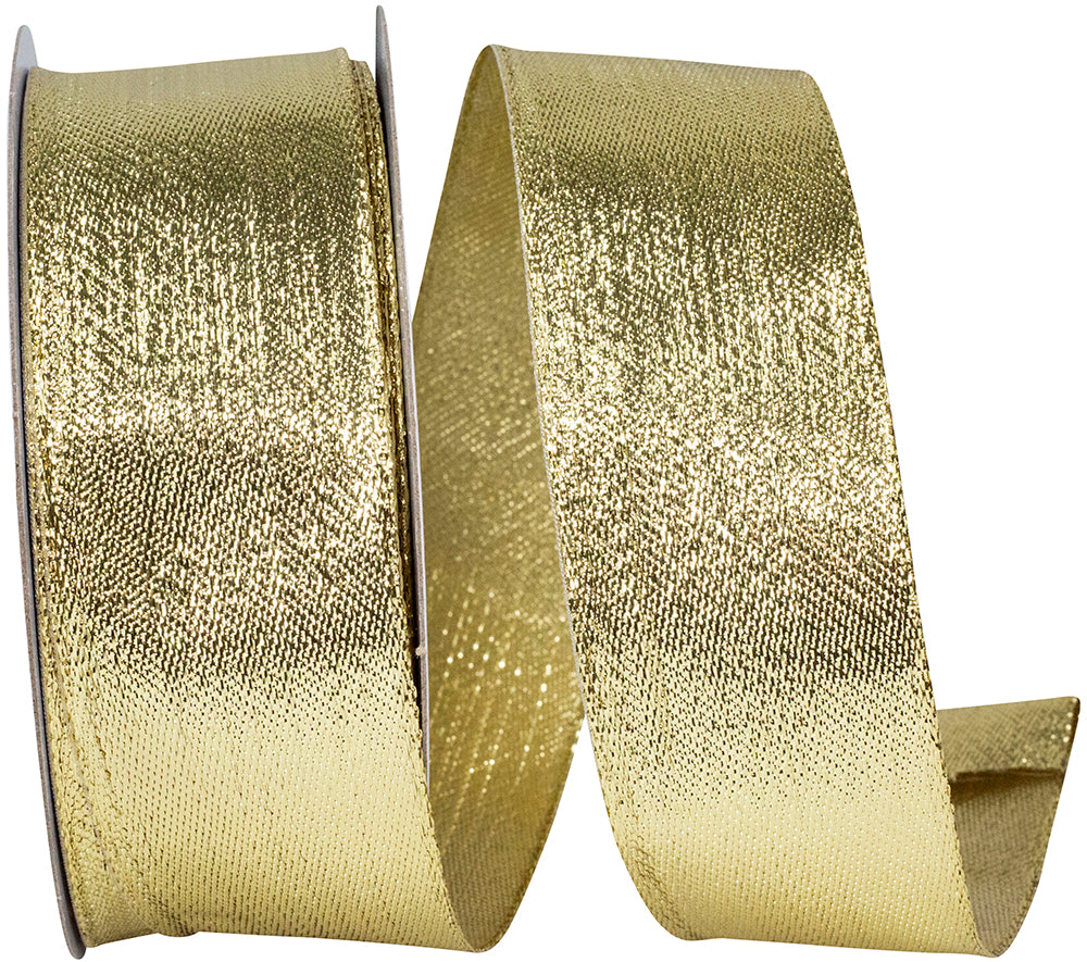 Gold Metallic Woven Glimmer Ribbon 1-1/2 Inch for Bows