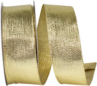 Gold Metallic Woven Glimmer Ribbon 1-1/2 Inch for Bows