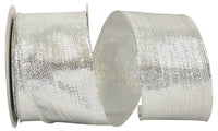 Silver 2-1/2 Inch Metallic Woven Glimmer Ribbon